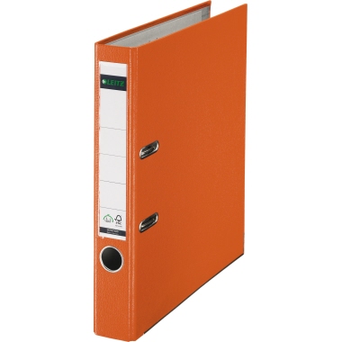 Ordner Leitz 1015 Plastik A4 52mm orange 
