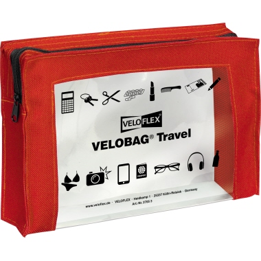 Reißverschlusstasche Velobag A5 rot Pvc, 350my