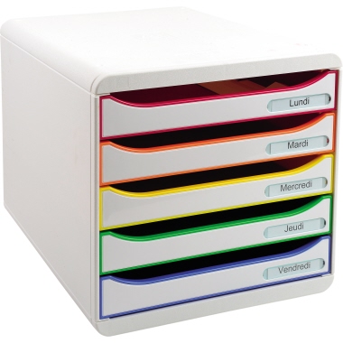 Schubladenbox Exac. 309913D 5F ws/harl 