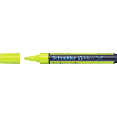 Glasboardmarker Schneider Maxx 245 gelb Trocken Abwischbar, Rundspitze 2-3mm