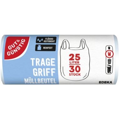 Müllbeutel G&G 25l m Griff 
