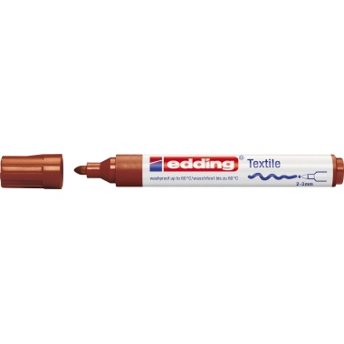 Textilmarker Edding 4500 braun 2-3mm, Rundspitze