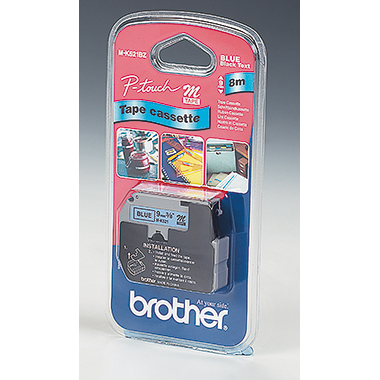 Schriftband Brother MK521BZ blau/schwarz Breite 9mm, Länge 8m
