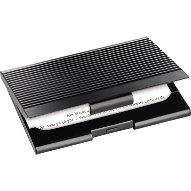 Visitenkarten-Etui Sigel VZ134 matt sw 91X56mm, Für 20 Karten