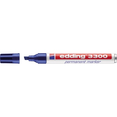 Permanentmarker edding 3300 blau 1-5mm, Keilspitze