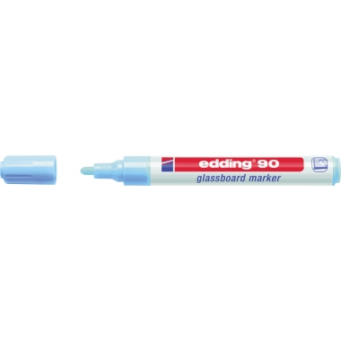 Glasboardmarker Edding 90 hellblau Trocken Abwischbar, Rundspitze 2-3mm