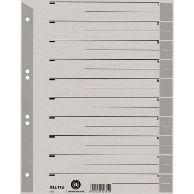 Trennblatt Leitz 1652 A4 grau 100 Stück