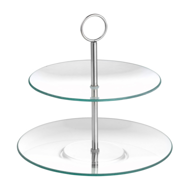 Etagere Cookie 2-stufig Glas 