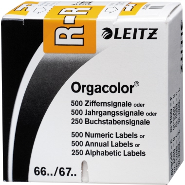 Buchstabensignale Leitz 6627/1 R orange Oange