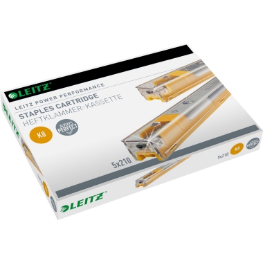 Heftklammerkassette Leitz 5592 26/8 K8 26/8 , Gelb, Inhalt 5x210 Klammern, Verz