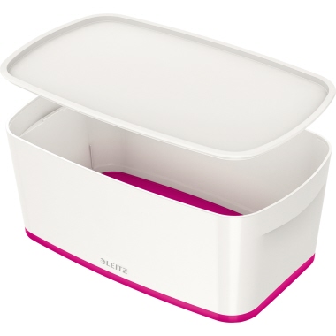 Aufbewahrungsbox Leitz 5229 weiß/pink klein, 5l, 318x128x191mm, inkl. Deckel