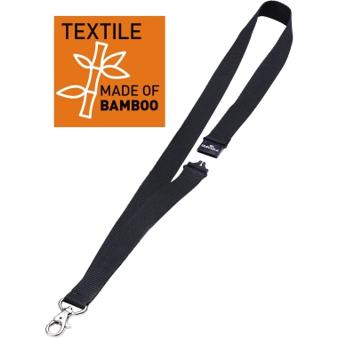 Textilband Durable 8240 20 ECO schwarz mit Karabiner