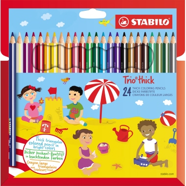 Farbstiftset Stabilo Trio 24er dick Buntstift