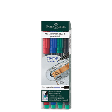 OHP-Marker Castell 1523 S 4er Etui Multimarker, permanent 0,4mm