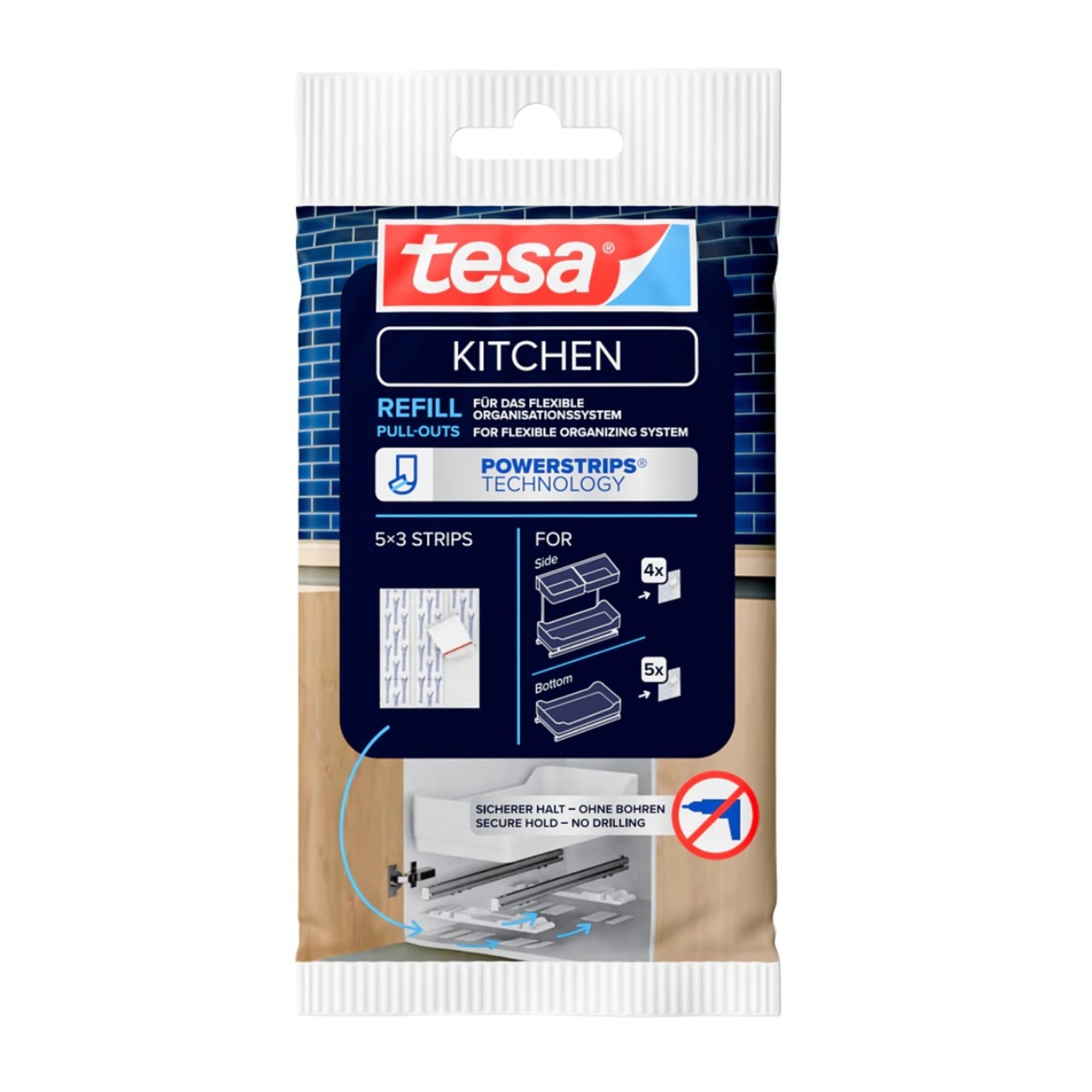 Klebepads Tesa 70064 Powerstrips Nachfüllpack
