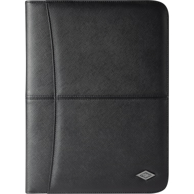 Schreibmappe Wedo 586401 A4 schwarz Accento, Aus Kunstleder, Inkl. -block,