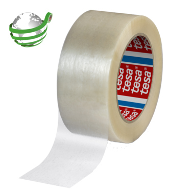 Packband Tesa 60418 132mx50mm transp. PCR PET recycled PET 85%