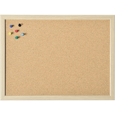 Pinnwand Kork 60x80cm mit Holzrahmen 