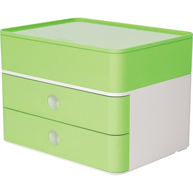 Schubladenbox Allison 1100 lime green 2 Schübe + Utensilienbox