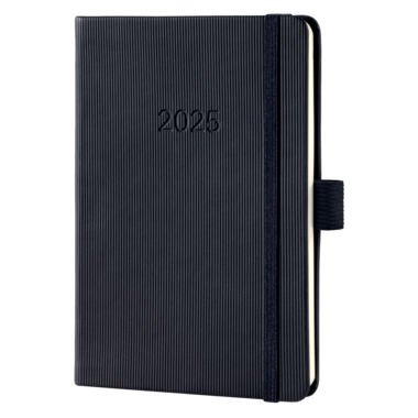 Buchkalender Sigel Conceptum C2515 schw. Din A6 1w/1s Softcover