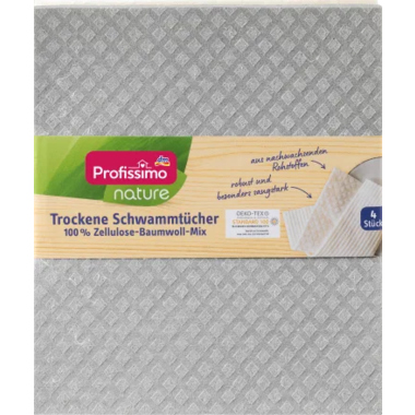 Schwammtücher Profissimo nature 4 Stück