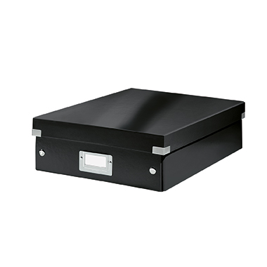 Ablagebox Leitz 6058 WOW C&S schwarz Click & Store mit Druckknöpfen, 4 Fächer
