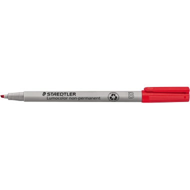 OHP-Marker Staedtler 312B Lumocolor rot Wasserlöslich, 1,0mm Oder 2,5mm
