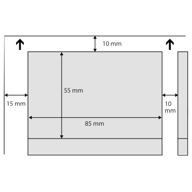 Visitenkarten Sigel LP838 3C 90/180x55mm, Klappkarte, Beidseitig Be.