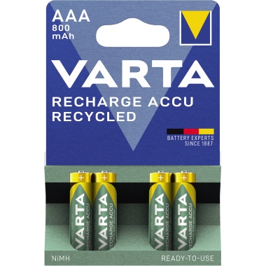 Akku Varta Recycled Mignon AAA 1,2V 4 St.