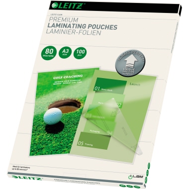 Folientasche LEITZ A3 303X426mm 80my glasklar 100 St/Pack Udt