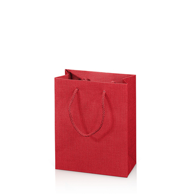 Papiertragetasche 170x85x210mm 190g rot t