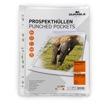 Prospekthülle A4 DURABLE 2663 PP transparent 10 Stück