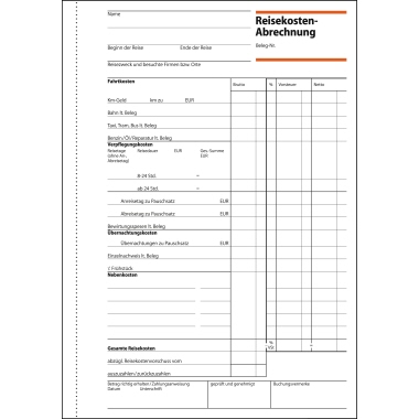 Reisekostenabrechnung Sigel RA515 A5h, 50blatt, Einzelreise