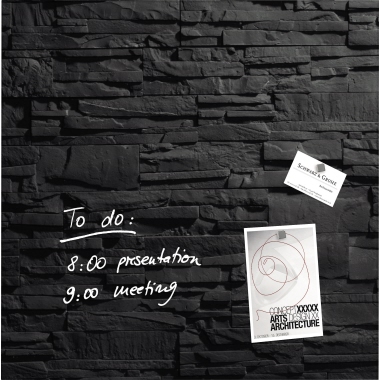 Magnettafel Glas Sigel GL169 schiefer 480x480x15mm, Artverum