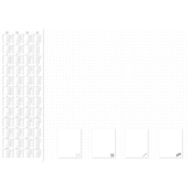 Schreibunterlage RNK 46647 office dotted Papier Mit 4 Jahres Kalender, MAßE(BXH)