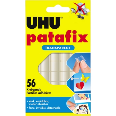 Klebepads Uhu patafix 48815 transparent Inhalt 56 Stück