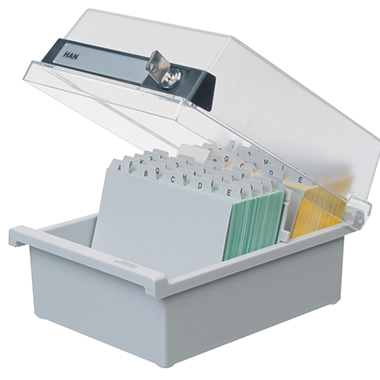 Karteikasten HAN 966 A6 gr/trans inkl. Schloss Karteikasten HAN 966 A6 gr/trans inkl. Schloss