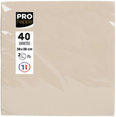 Servietten Pro Nappe 38x38cm creme Pck. 40 Stck