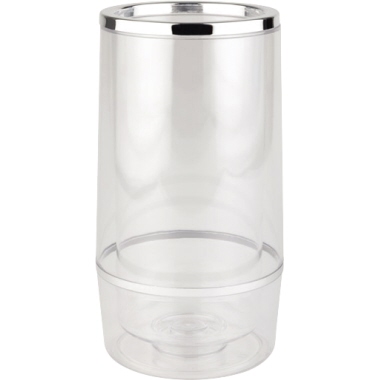 Flaschenkühler APS 12x23cm rund Kunststoff transparent