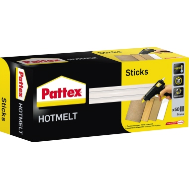 Heißklebepatronen Pattex 9H PTK1 HS 1kg Hot Sticks, Ø 11mm, Transparent, Hängefa