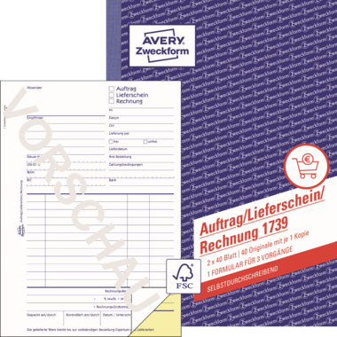 Auftrag/LS/RG Zweckform 1739 A5 SD 