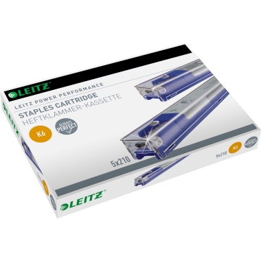 Heftklammerkassette Leitz 5591 26/6 verz 26/6 Blau, Inhalt 5x210 Klammern