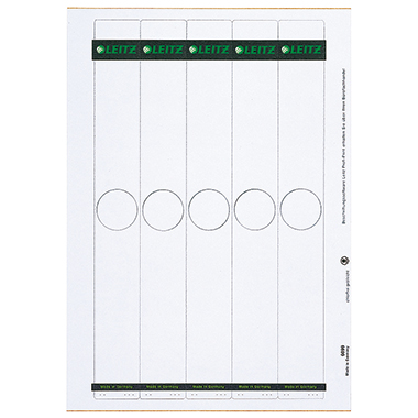 Rückenschild Leitz 6099 PC grau Schmal/lang, Selbstklebend, Für Hängeord