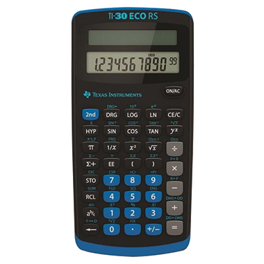 Schulrechner TEXAS TI30ECO RS schwarz 10+2 stellig, Solar