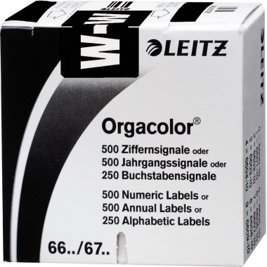 Buchstabensignale Leitz 6632/1 W schwarz Scharz