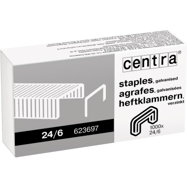 Heftklammern Centra 623697 24/6 Standard 