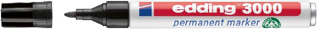 Permanentmarker Edding 3000 schwarz 1,5-3mm, Rundspitze