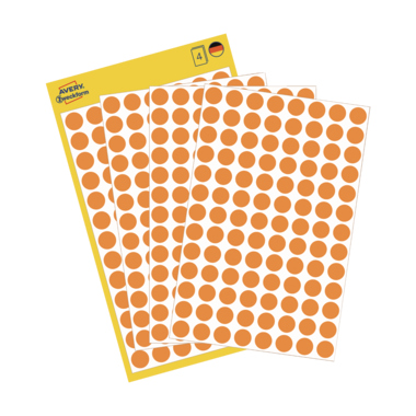 Etikett Avery Zweckform 3178 Ø-8mm leuchtorange Markierungspunkte 416 St.