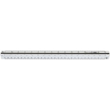 Dreikantmaßstab M+R 16320010 30cm Architekt 2, Polystyrol weiß