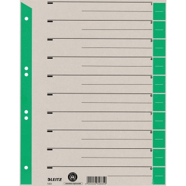 Trennblatt Leitz 1652 A4 grün 100 Stück